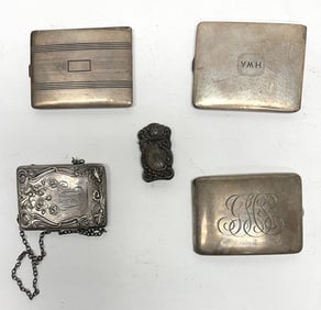 Sterling Cigarette, Matches and Card Cases
