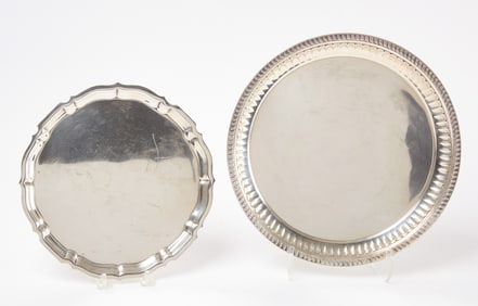 Two Sterling Silver Platters