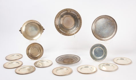Group of Sterling Silver Plates