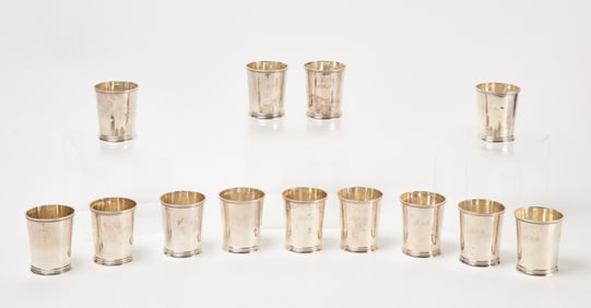 Thirteen Sterling Mint Julep Cups