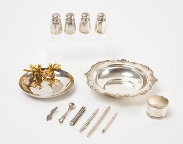 Sterling Group with Mikimoto Dish