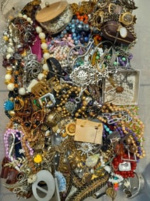 Large Estate Collection of Costume Jewelry - 80 Pounds