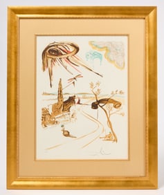 Salvador Dalí Lithograph, Fantastic Voyage, limited edition lithograph on Rives paper, 1965