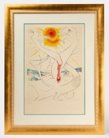 Salvador Dalí, The Caduceus of Mars Nourished by Jupiter's Fire, limited edition engraving on