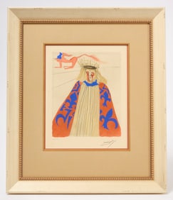 Salvador Dalí, Melpomene, from Les Muses, 1st edition etching on Arches paper, 1971