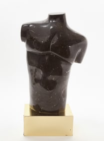Fritz Olsen - Carved Marble Male Torso, 1984