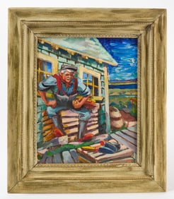 M. Gaidis - Portrait of a Fisherman at Home, 1953