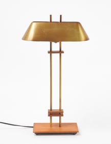 Danish Teak and Brass Lamp