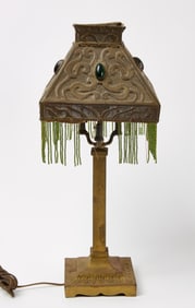 Lamp with Green Beads