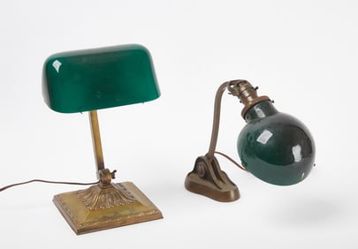 Two Emeralite Desk Lamps