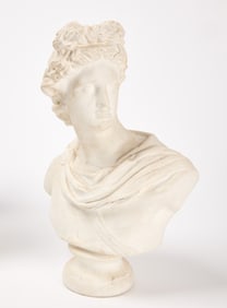Plaster Bust and Plaque