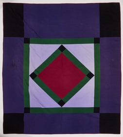 Amish Diamond in Square Quilt