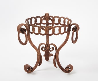Iron Stand and Terracotta Vase