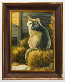 Portrait of a Cat in Barn