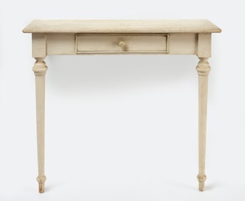 Painted Console Table with Single Drawer