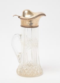 Cut Glass and Sterling Pitcher