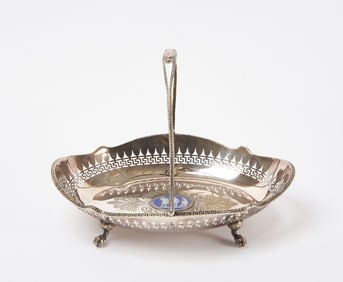 James Dixon & Son Wedgwood and Silverplate Dish