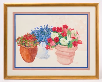 Elizabeth Berry - Framed Watercolor on Paper