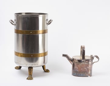 Decorative Waste Basket and Pitcher