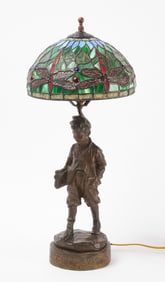 Cardona Bronze Lamp with Dragonfly Shade