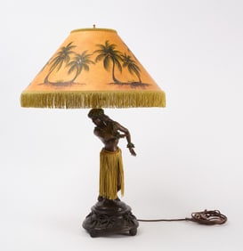 Bronze Hula Dancer Lamp
