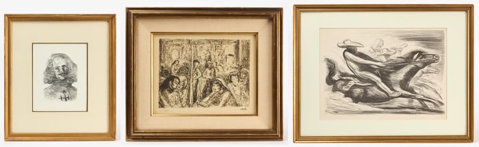 Three Spanish Lithographs - Dali, Morado, and Souto