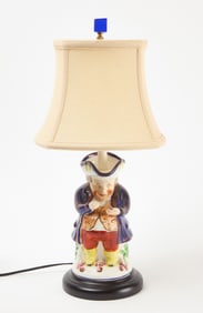 Toby Jug Lamp and Gilt Column Base Lamp