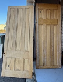 Pair of Limed Pine Doors