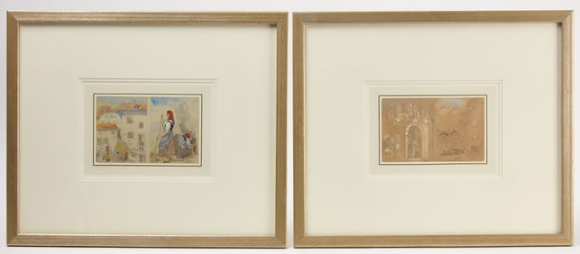 Two Original English Watercolors