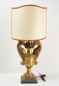 Carved Gilt Wood Um Lamp