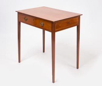 Mahogany Table with Side Drawer
