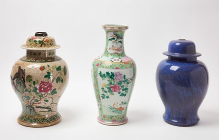 Three Chinese Porcelain Vases