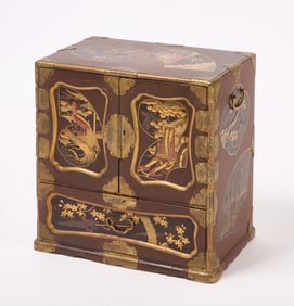 Lacquered Brass- Mounted Cabinet