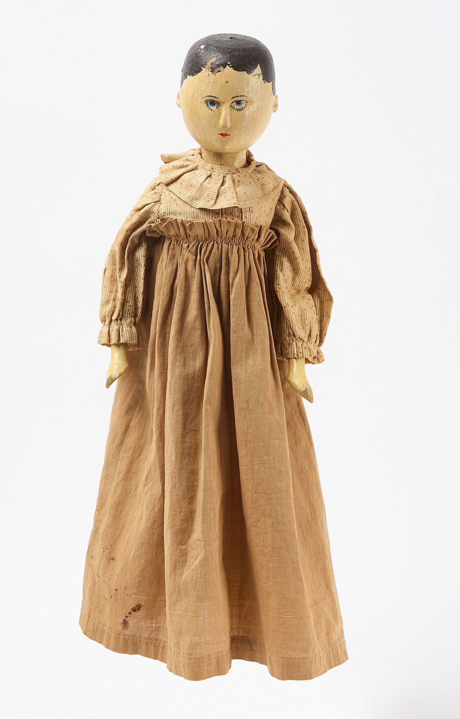 Painted Wooden Doll with Original Clothing (1 of 5)