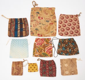 Group of Early Fabric Pouches
