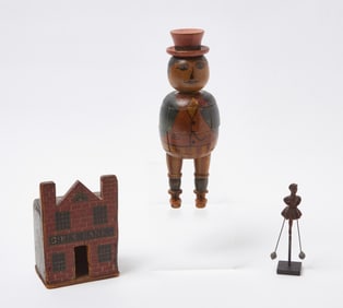 Folk Art Bank, Busk and Balance Toy