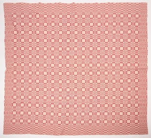 Overshot Coverlet with Cochineal Dyed Wool