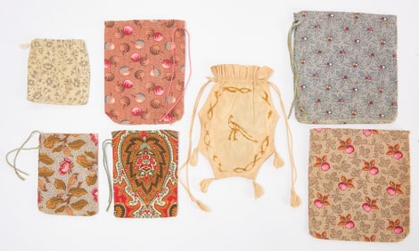 Group of Early Fabric Pouches