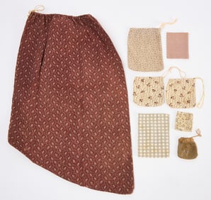 Group of Early Fabric Pouches