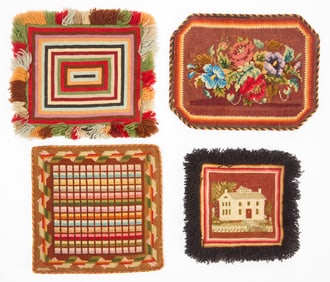 Group of Four Needlepoint Works