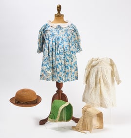 Group of Headware and Baby Dresses
