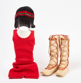 Bathing Slippers, Cap and Suit