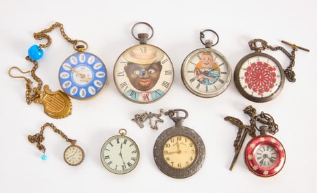 Group of Doll and Novelty Pocket Watches