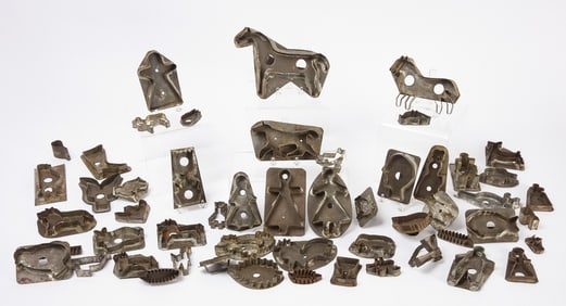 Collection of 53 Antique Cookie Cut-Outs