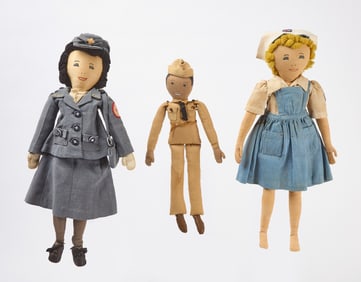 Group of Three Uniform Dolls
