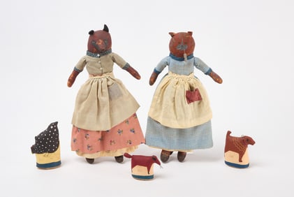 Jane Cather - Group of Folk Art Dolls