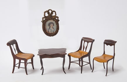 Group of Dollhouse Regency Style Furniture