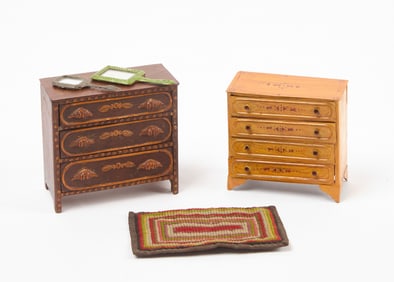 Group of Dollhouse Bedroom Furniture