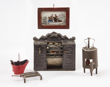 Group of Dollhouse Kitchen Furniture