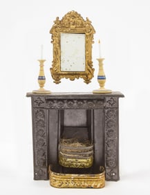 Dollhouse Scene with Evans & Cartwright Fireplace